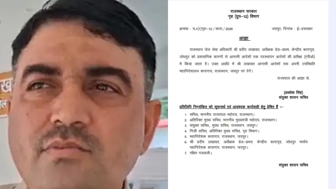 रोजा इफ्तार के बाद जेल अधीक्षक हटाए गए, जोधपुर सेंट्रल जेल में कैदियों की फोटो हुई थी वायरल