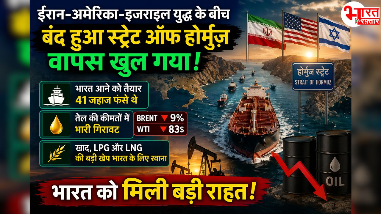 होर्मुज स्ट्रेट आखिरकार खुल गया! 41 जहाज भारत आ रहे, धड़ाम से गिरी कच्चे तेल की कीमतें 