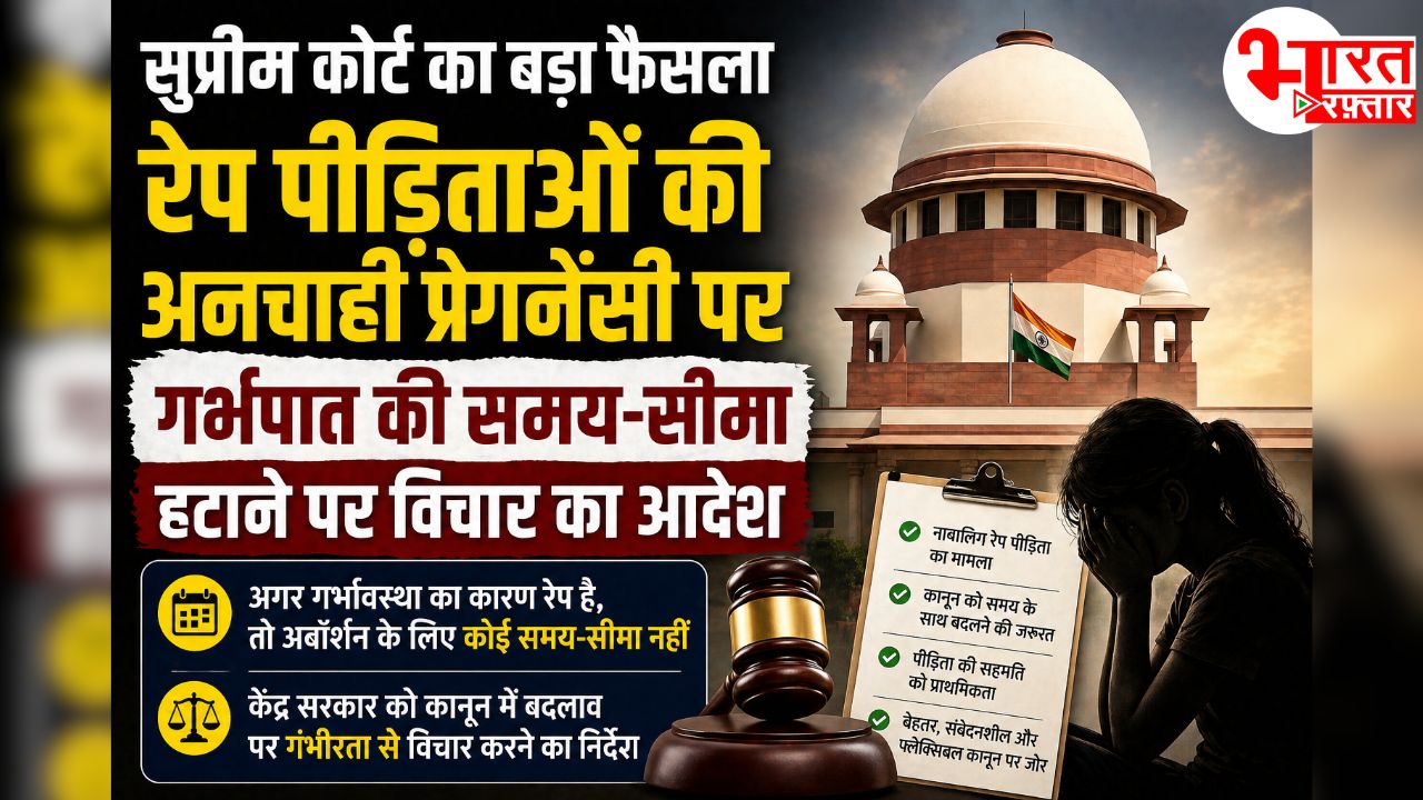 रेप पीड़िता की अनचाही प्रेग्नेंसी पर सुप्रीम कोर्ट का बड़ा फैसला: अबॉर्शन कानूनों पर केंद्र से मांगा जवाब, कहा - अपने कानून बदलो