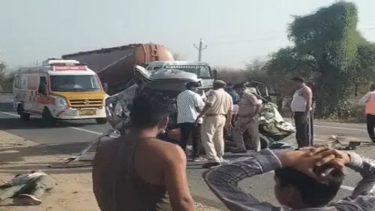 नागौर में भीषण सड़क हादसा, इको-रोडवेज बस में भिड़ंत, बुटाटी दर्शन को जा रहे 4 लोगों की मौत