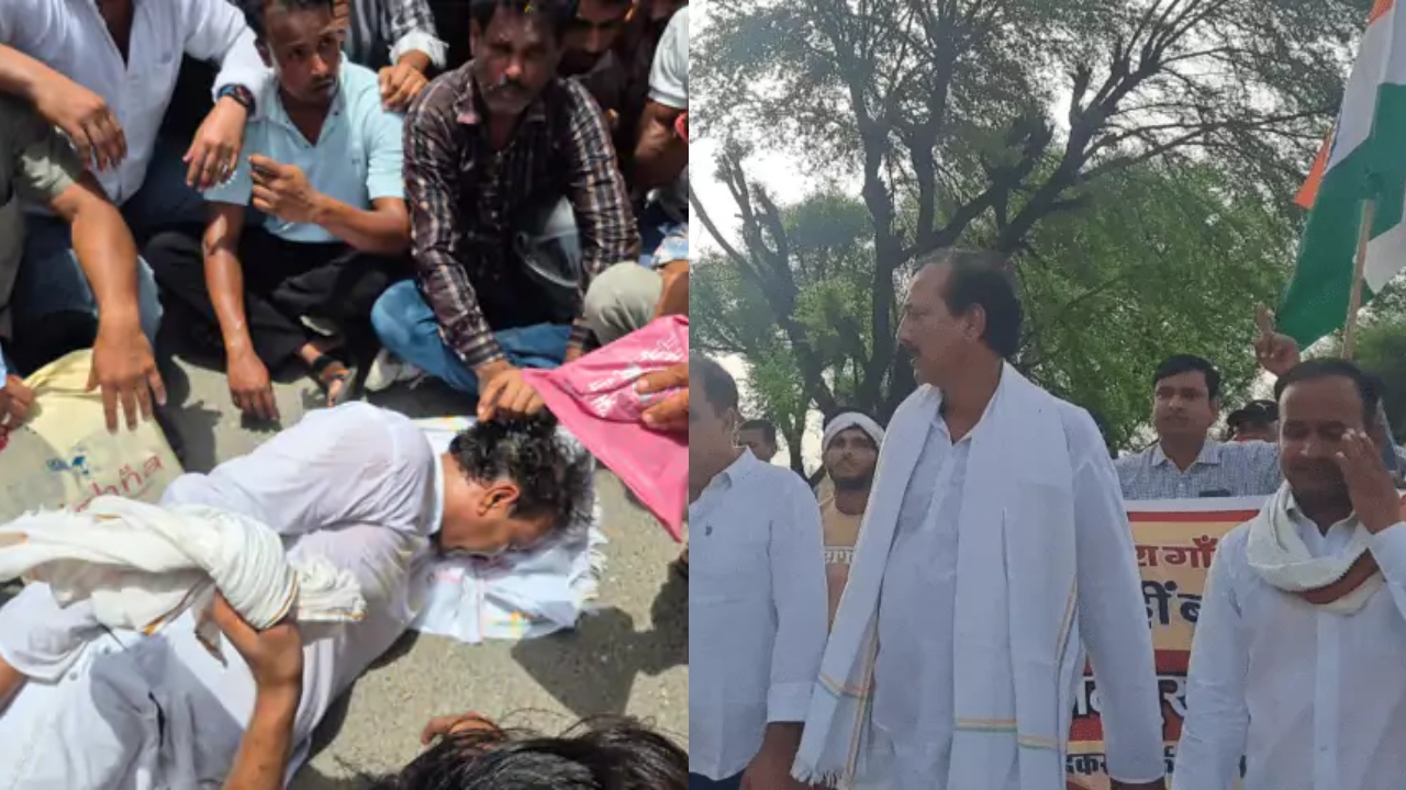 इस्लामपुर का नाम बदलने के विरोध में राजेंद्र गुढ़ा का पैदल मार्च, तबीयत बिगड़ी तो सड़क पर लेटे, बोले- 'नाम बदला तो इनका नाम बदल देंगे'